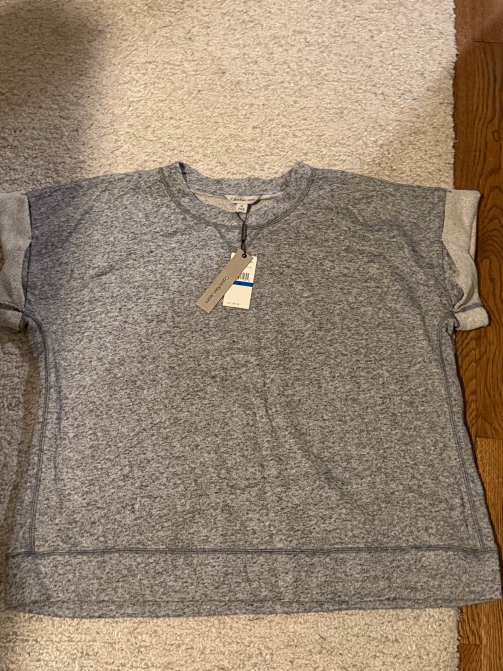 Calvin Klein Jeans Light Heather Gray Crewneck Sweatshirt